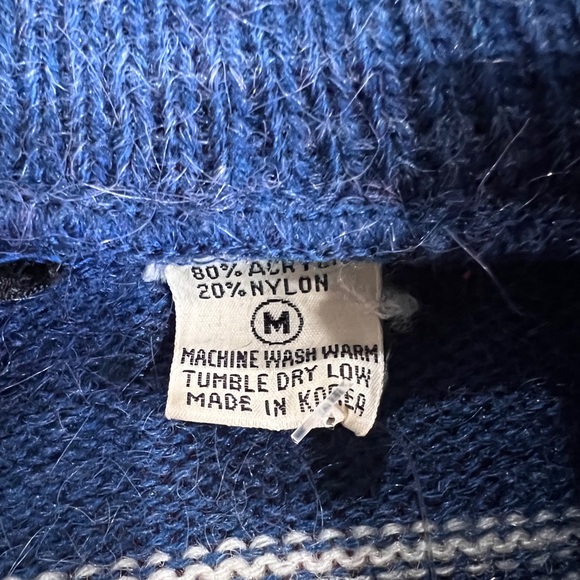 Vintage Christopher Rand Striped 3 Button Henley Knit Sweater - Picture 6 of 9